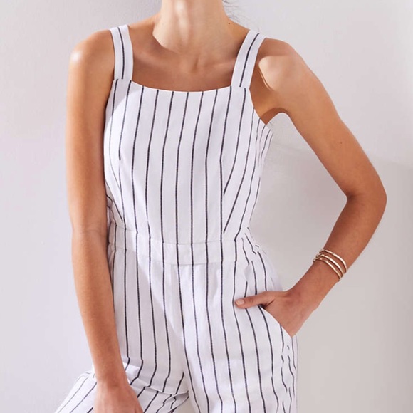 Loft striped jumpsuit Clearance